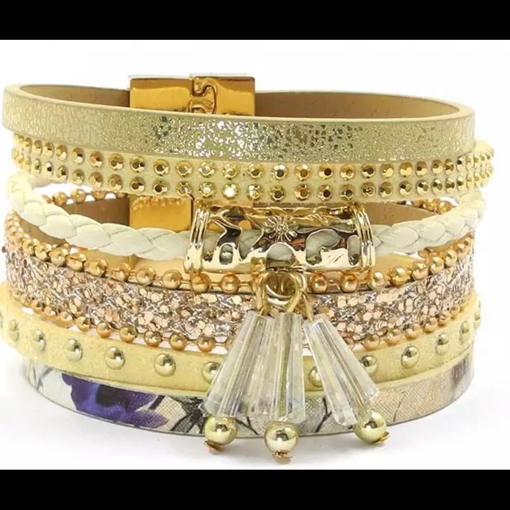 Gabriella Leather Wrap Bracelet